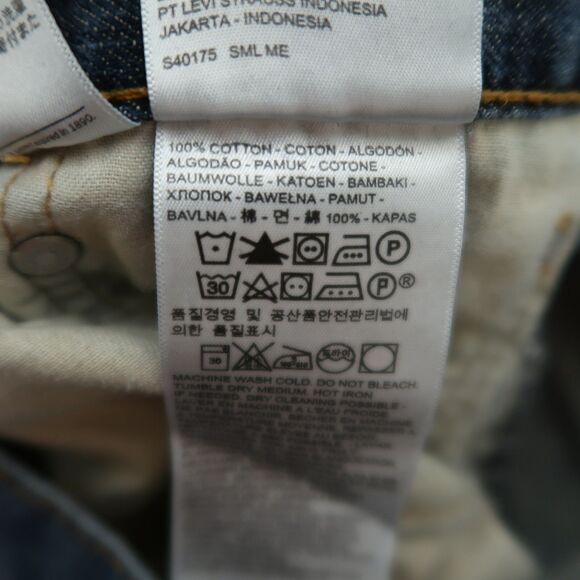 Levi's 505 Jeans Mens Size 38x32 Blue Regular Straight Rigid Denim Pants Stained - Picture 10 of 16